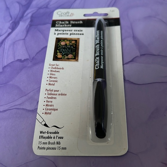 Chalk Brush Marker (Wet-Erasable) 15mm, Black - Picture 1 of 5